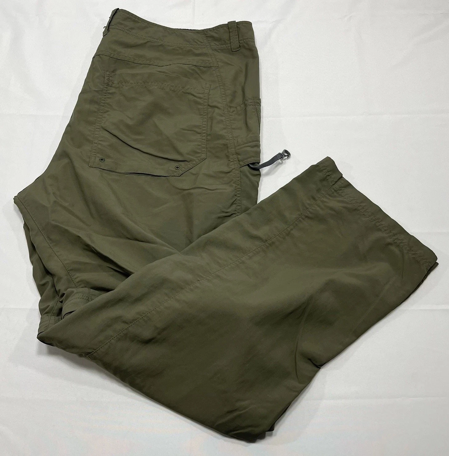 Mountain Hardwear Pants Mens Sz 42x32 Green Convertible Hiking Nylon Zip Off