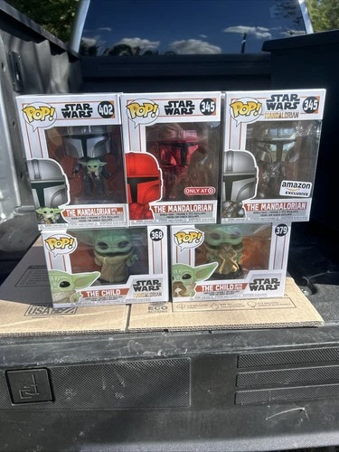 Lot Of 5 Funko Pop! Vinyl: Star Wars - The Mandalorian And The Child