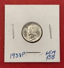 1938 P Mercury Silver Dime, Gem Uncirculated, FSB.