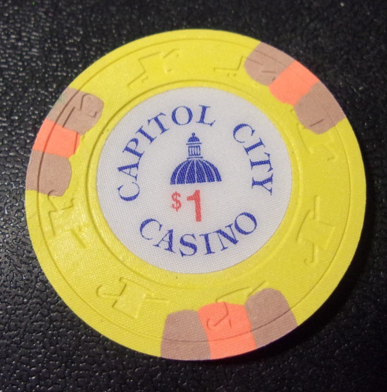CAPITOL CITY CASINO $1 *NEVER OPENED* gaming poker chip - Sacramento, CA
