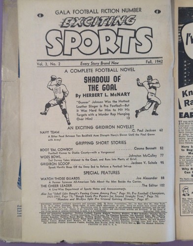 Emocionante Revista Deportiva Otoño 1942 Vol 3 Nº 2 Pulp Fútbol Cubierta - Imagen 3 de 6