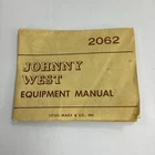 1960s Johnny West Marx #2062 EQUIPMENT MANUAL ONLY