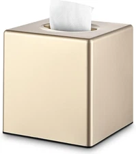 Tissue Box Cover, Square Facial Tissue Holder Storage for Bathroom Vanity, Count