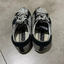 Golden Goose Superstars Glitter Sneakers, Size 36