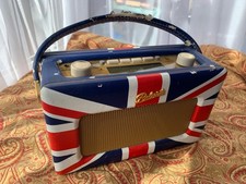 Roberts Revival RD-60 Union Jack flag DAB radio + power lead scuffed but working