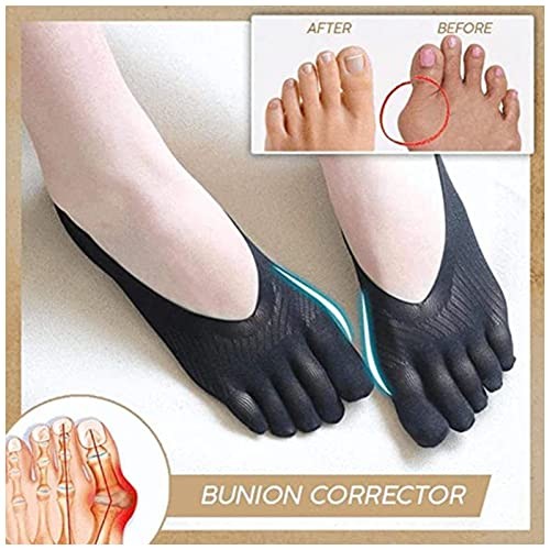 5 Pairs Orthopedic Compression Socks, No Show Five Toes, Breathable Split Toe - Picture 6 of 7