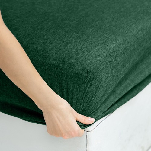 Soft Knit Stretchy Jersey Sheets Full Elastic Cotton Fitted Bed Sheets 30cm Deep - Picture 62 of 66