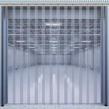 Plastic Strip Door Curtain Kit 0.08'' Winter Thickness PVC Freezer Door Curtain