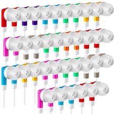 50 Pack Earbuds for Kids  Adults, Wired Stereo Earphones, 3.5mm Jack, Bulk