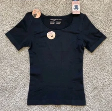 Shapermint Essentials All Day Everyday Short Sleeve Shaping T-shirt Black XL