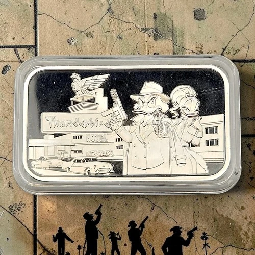 All-Chips Gangster Scrooge Thunderbird 1 oz .999 Silver Proof Bar #26/100 + COA