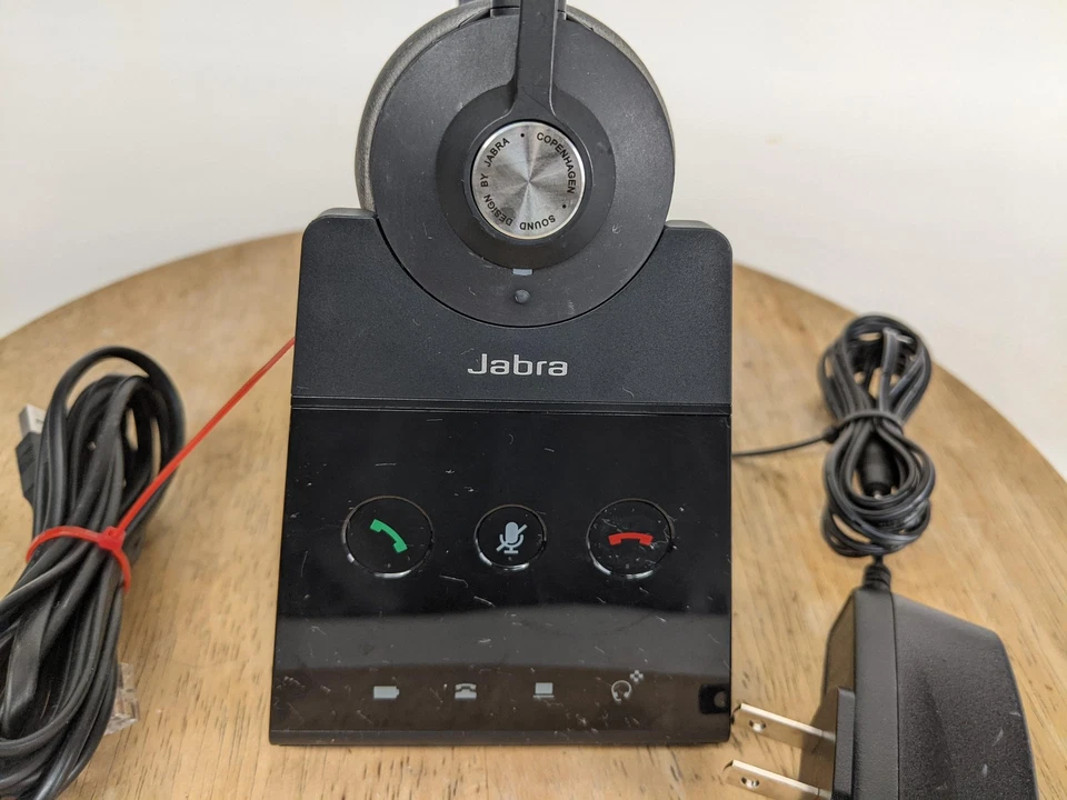 Jabra Engage 65 Mono Wireless DECT Headset mit Basis Dock USB AC Adapter RJ9 - Bild 2 von 4