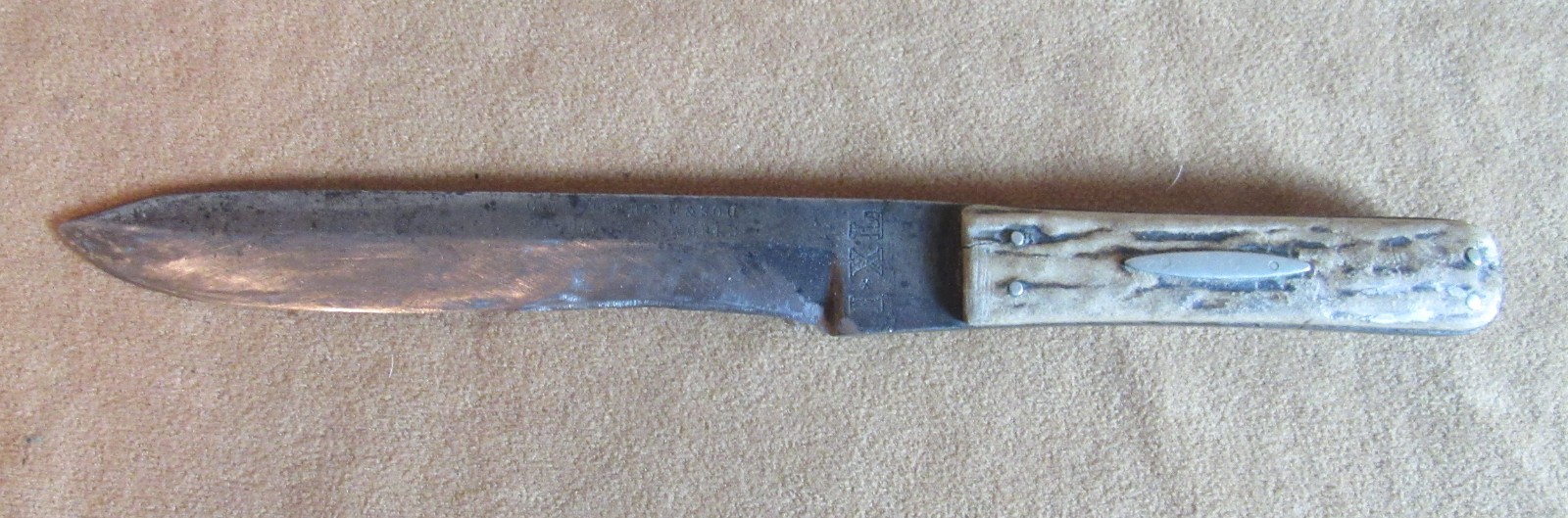 Indian Wars G W Wostenholm IXL Washington Works Knife Stud Sheath 1860s 1870s