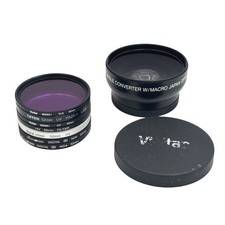 52mm Filter Set Tiffen ND UV  Vivitar 0.43x Wide Angle Macro Lens Converter