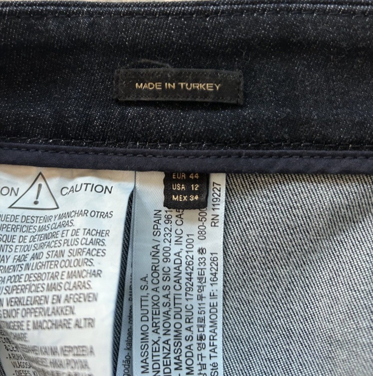 Straight Leg Jeans  with Large Vent at Hem, Side Zip, Massimo Dutti, Size 12 image 4
