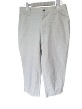 VINTAGE Riders Casuals Flat Front Pants Women  s Size 12 High Rise Herringbone