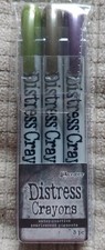 Ranger Tim Holtz Distress Crayons 6pc Water Reactive Pigments, Pack of 3 Set