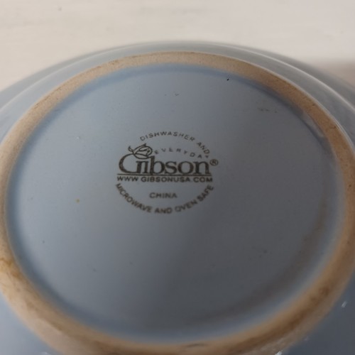 Vtg 90's Gibson Everyday 8" Soup Cereal Bowl Blue Stoneware Replacement GID149 - Picture 4 of 4