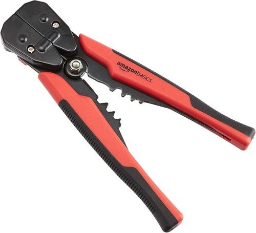 Amazon Basics Wire Stripper & Crimper – Self-Adjusting Tool, Black/Red - Picture 4 of 7