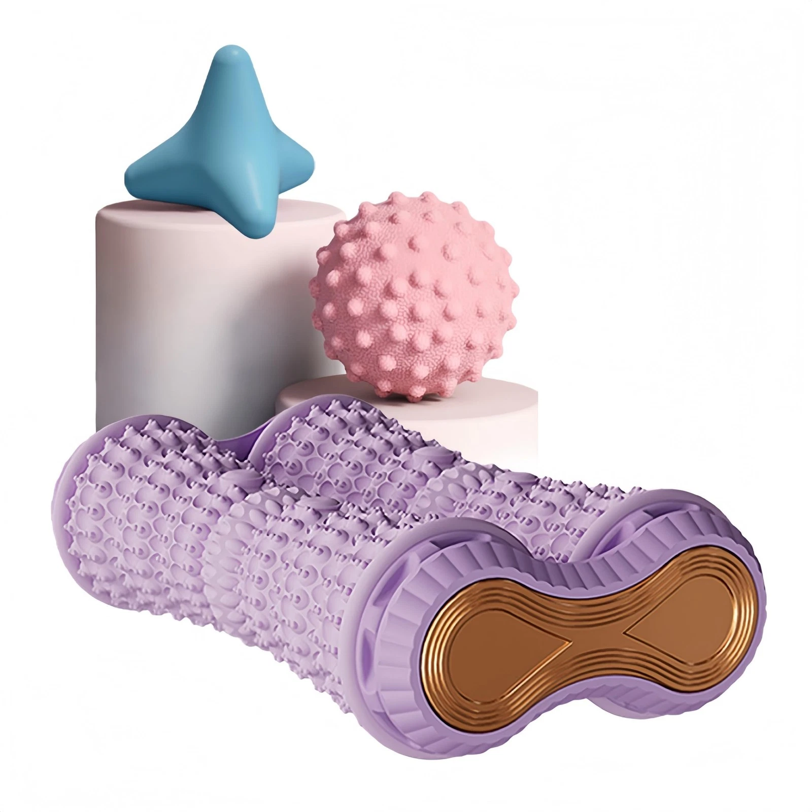 Foot Massage Ball & Foot Roller 3-in-1 Set, Plantar Fasciitis Relief, Portabl...