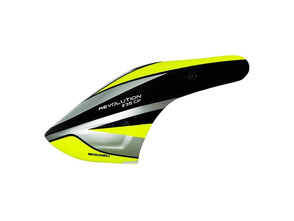 Airbrush Fiberglass Silver Knight Canopy Blade Revolution 235 CP : MH-235C080SK