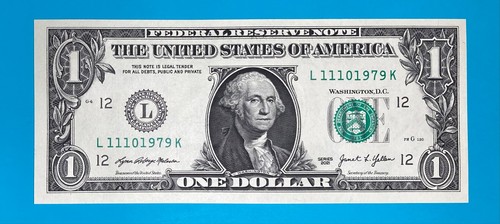 November 10, 1979 (L 11101979 K) BIRTHDAY Note $1 One Dollar Bill *UNC* - Picture 2 of 4