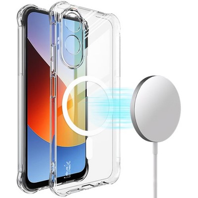 IMAK For XiaoMi Poco C85x 5G, Shockproof 4 Airbags Clear Magnetic Case Cover