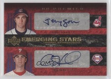 2007 Premier Emerging Stars Dual Gold 17/25 Cole Hamels Jeremy Sowers Auto 0o9