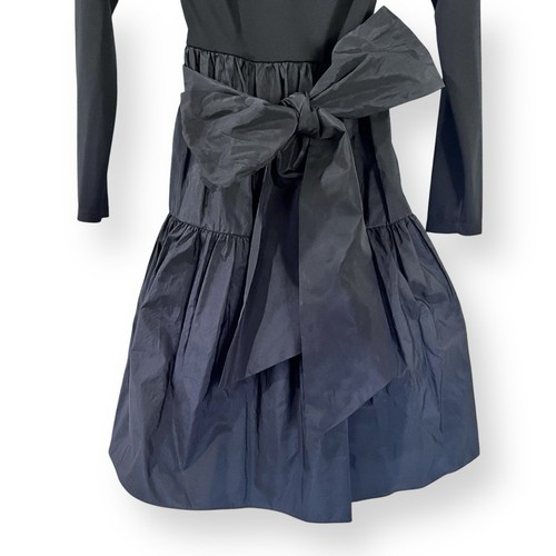 NWT Lauren Ralph Lauren Off Shoulder Dress Size 6 Taffeta Tiered Skirt Bow Belt - Picture 7 of 11