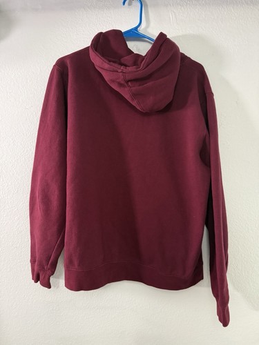Sudadera con Capucha Stussy Para Hombres Grande Roja Grande Logo Patinador Pullover Suéter Borgoña Auténtico - Imagen 2 de 5