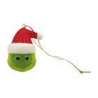 Ceramic Smiley Brussels Sprout Christmas Tree Decoration 6cm
