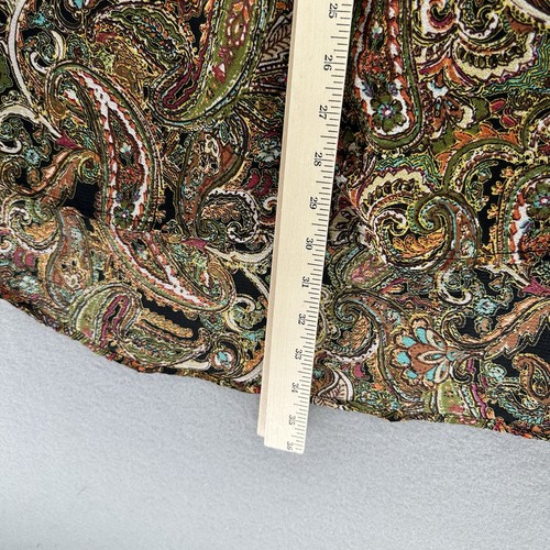 Fig & Flower Floral Paisley Tunic Top Flannel Side Slits 3/4 Sleeve Stretch SZ M - Picture 5 of 10