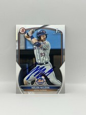 2023 Bowman Draft 1st Nolan McLean Signed IP Auto BD-96 New York Mets Rookie