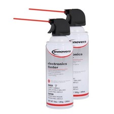 IVR10012 Innovera Compressed Air Duster Cleaner 10 oz Can 2/Pack Dust Remover