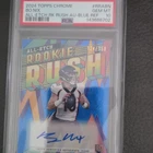 Topps 2024 Topps Chrome Bo Nix All-Etch Rookie Rush Auto Blue /150 PSA 10