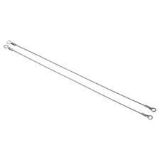 4Pcs Stainless Steel Lanyard Cable 2mmx30cm Eyelets Ended Security Wire Rope