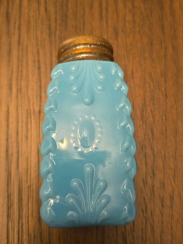 Northwood Cactus Pepper Shaker Turquoise Opalescent Milk Glass Late 1800s - Picture 5 of 18