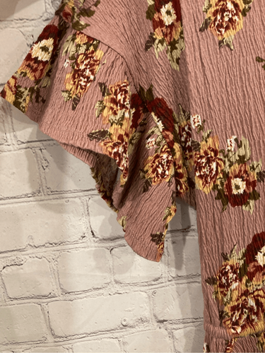Mini Vestido Xhilaration Para Mujer XS Estampado Floral Malva Manga Corta Bolsillos Nuevo con Etiquetas - Imagen 3 de 11
