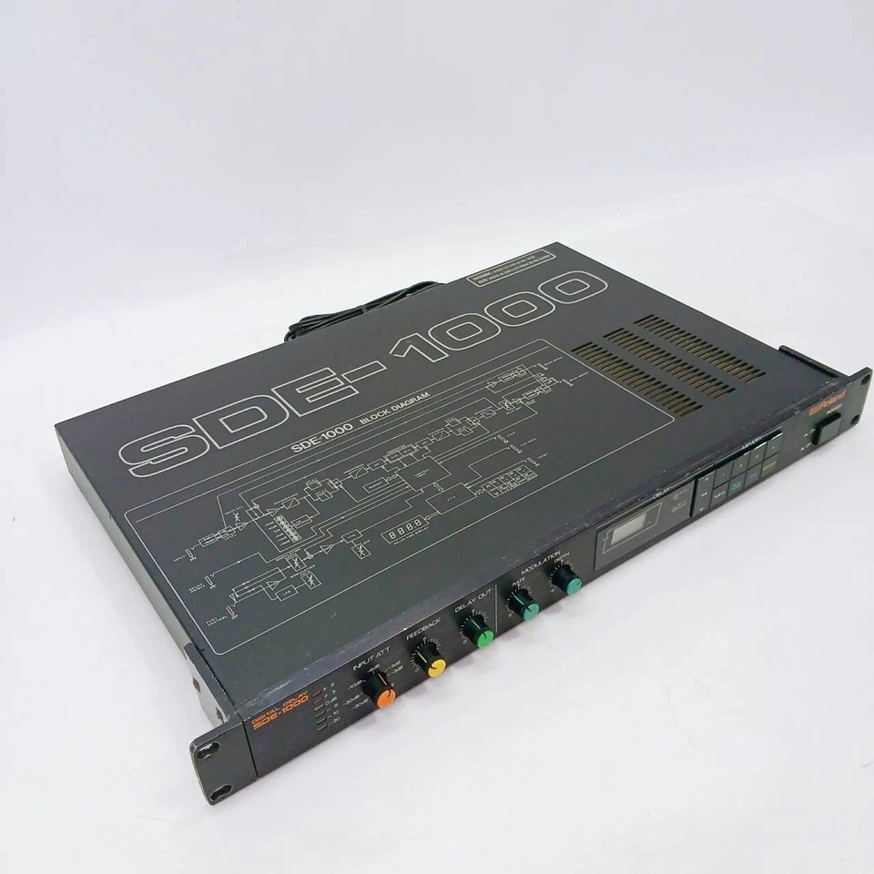 Roland Digital Delay SDE-1000 100V Rack Effects Processor Tested Japan /AM212 - Image 3 of 4