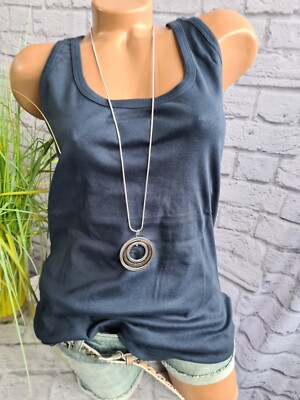Shirt Top Tanktop Arizona AJC blau gemustert 32/34 bis 44/46 (2 838)