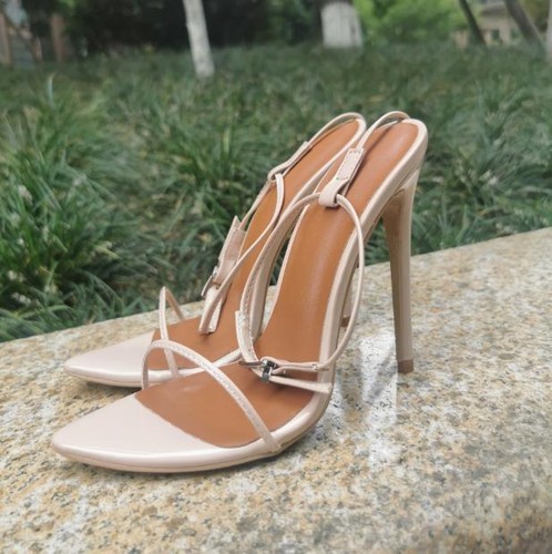 Damen Stilettoabsatz Nachtclub High Heel Pumps Sandalen Knöchelriemen Schnalle - Bild 14 von 14