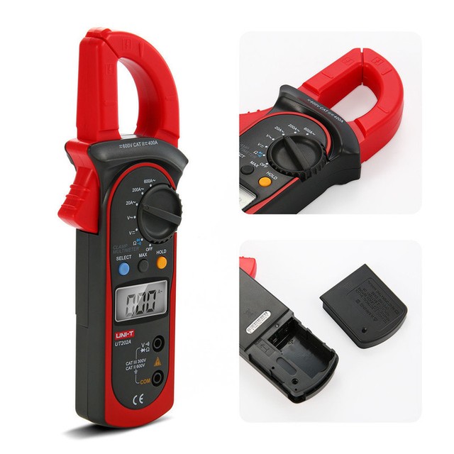 UNI-T UT202A LCD 600A Digital Clamp Meter Current Voltage AC/DC Multimeter Diode