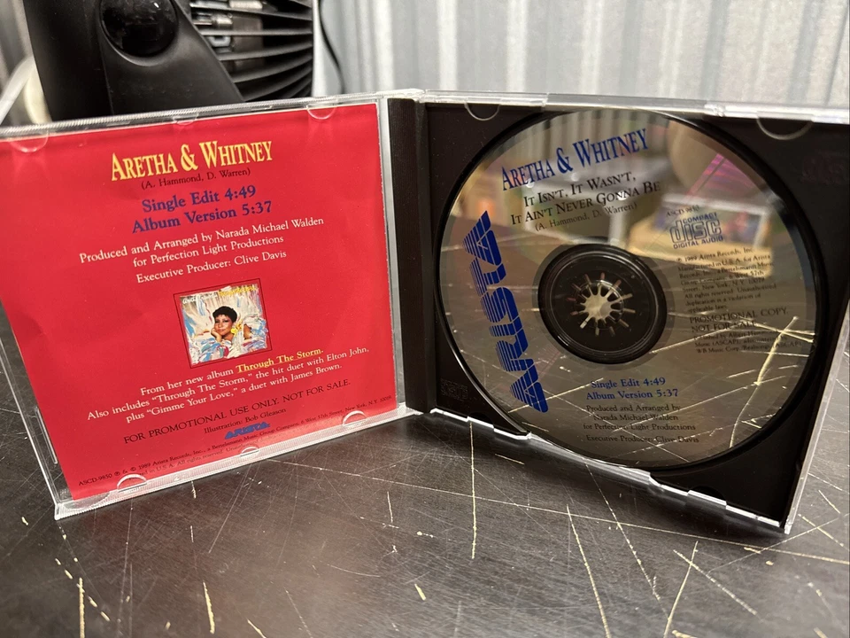 Rare CD Promo 9850 Aretha & Whitney It Isn't, It Wasn't, It Ain't Never Gonna Be - Image 3 of 4