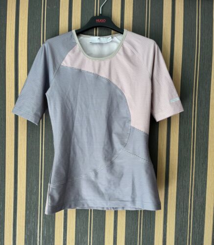 Adidas Stella Mccartney S sports striped stretchy thick t-shirt - Picture 2 of 6