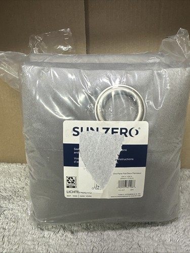 Sun Zero Broderick Theater Grade Blackout Curtain Panel Pair 52”x 84 Each Gray