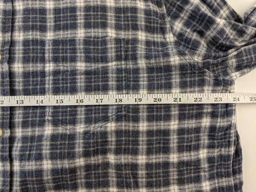 Rails Brushed Lennox Soft Flannel Plaid Shirt Men 2XL Blue White Gray Classic W - Picture 10 of 11