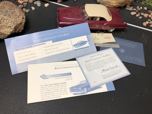 Imperfect 1:24 Diecast Franklin Mint BURGUNDY BOYD ELDOROD + COA (No Box) - Picture 1 of 24