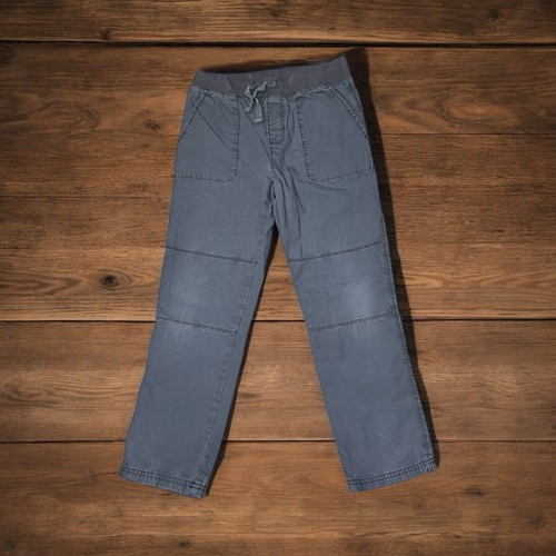 Carter’s Ribbed Waist Drawstring Poplin Casual Pants Gray Size 8 - Picture 2 of 4