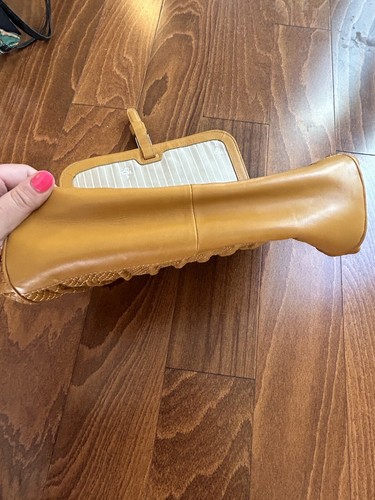 Cole Haan Leder hellbraun große Schultertasche Taschen bestickt - Bild 4 von 11