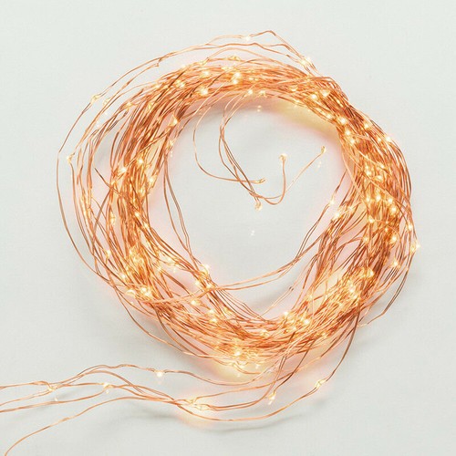 Solar Copper Led String Lights Outdoor Waterfall Fairy Icicle Lamp Garden EOB - Picture 7 of 8